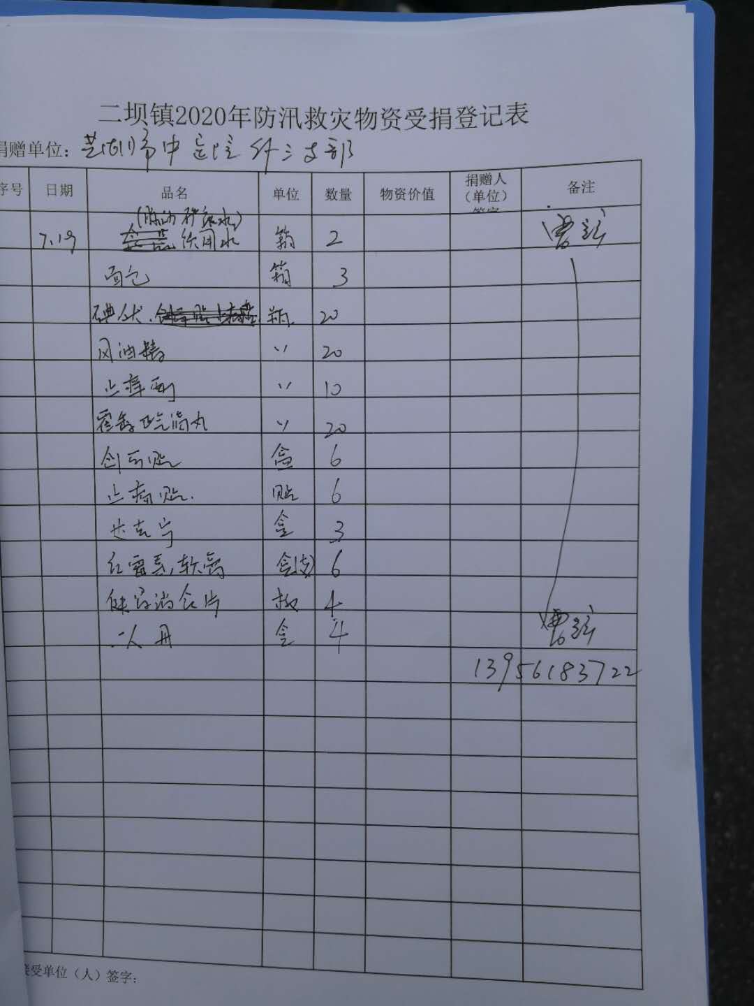 慰问抗洪抢险军民   支部志愿服务在行动(图2)